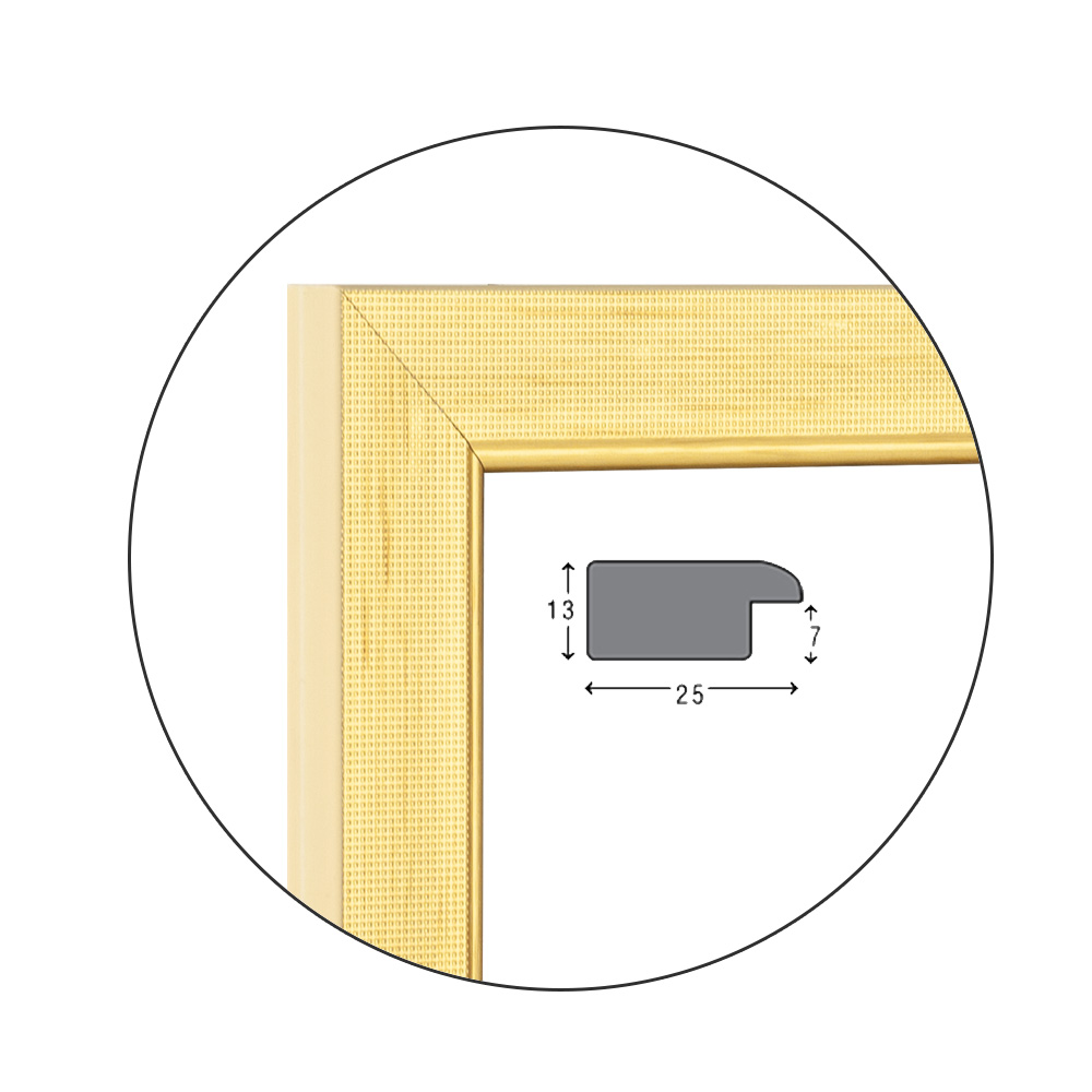 Ramă Goffrato Gold | 2,5 cm